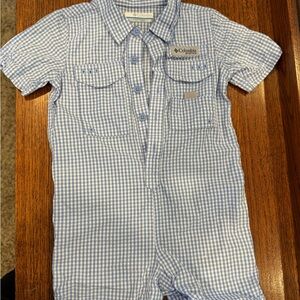 Columbia Checkered Baby Romper